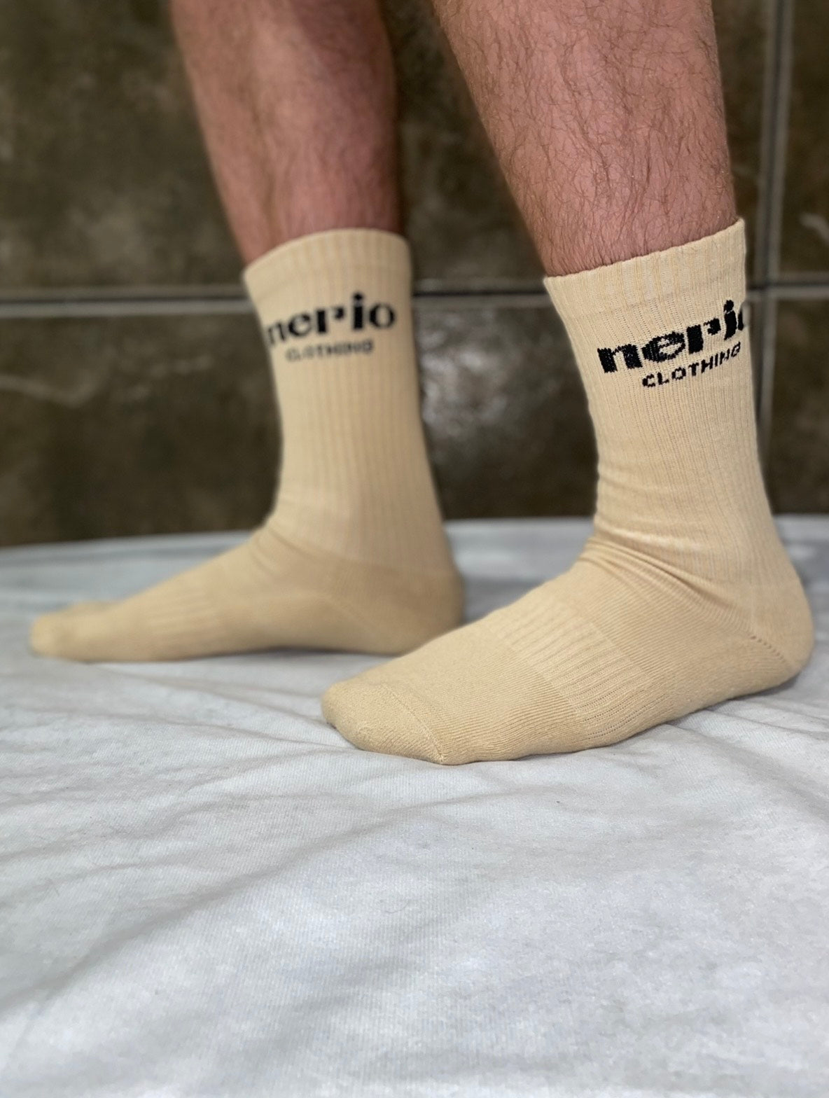 Nerio's Ultimate Crew Socks - Beige