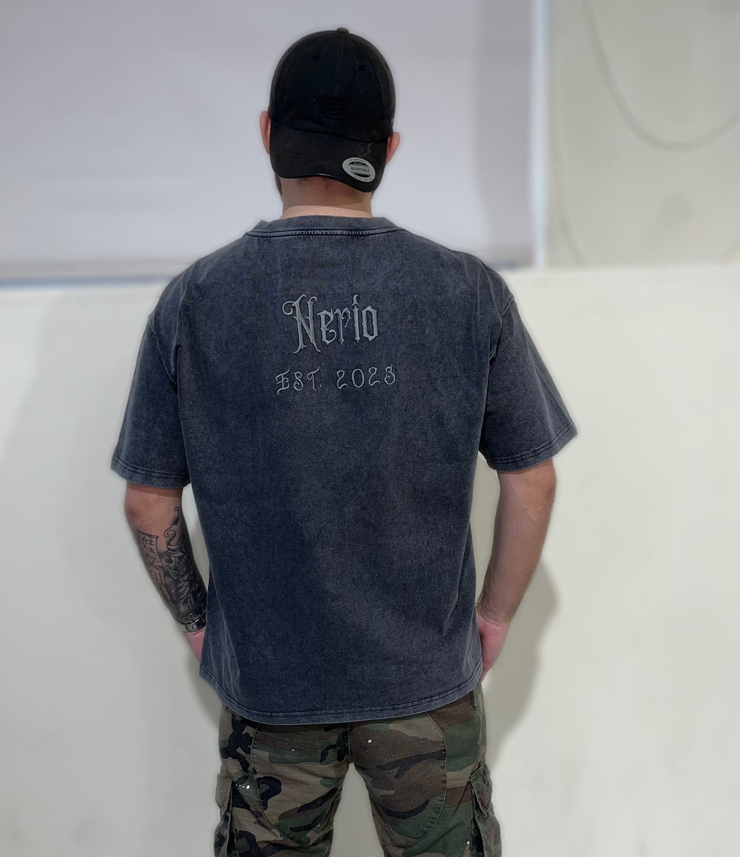 Nerio's Gothic Essential Tee - Washed Out Grey